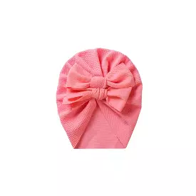 Luna Double Bow Baby Turban in Rose