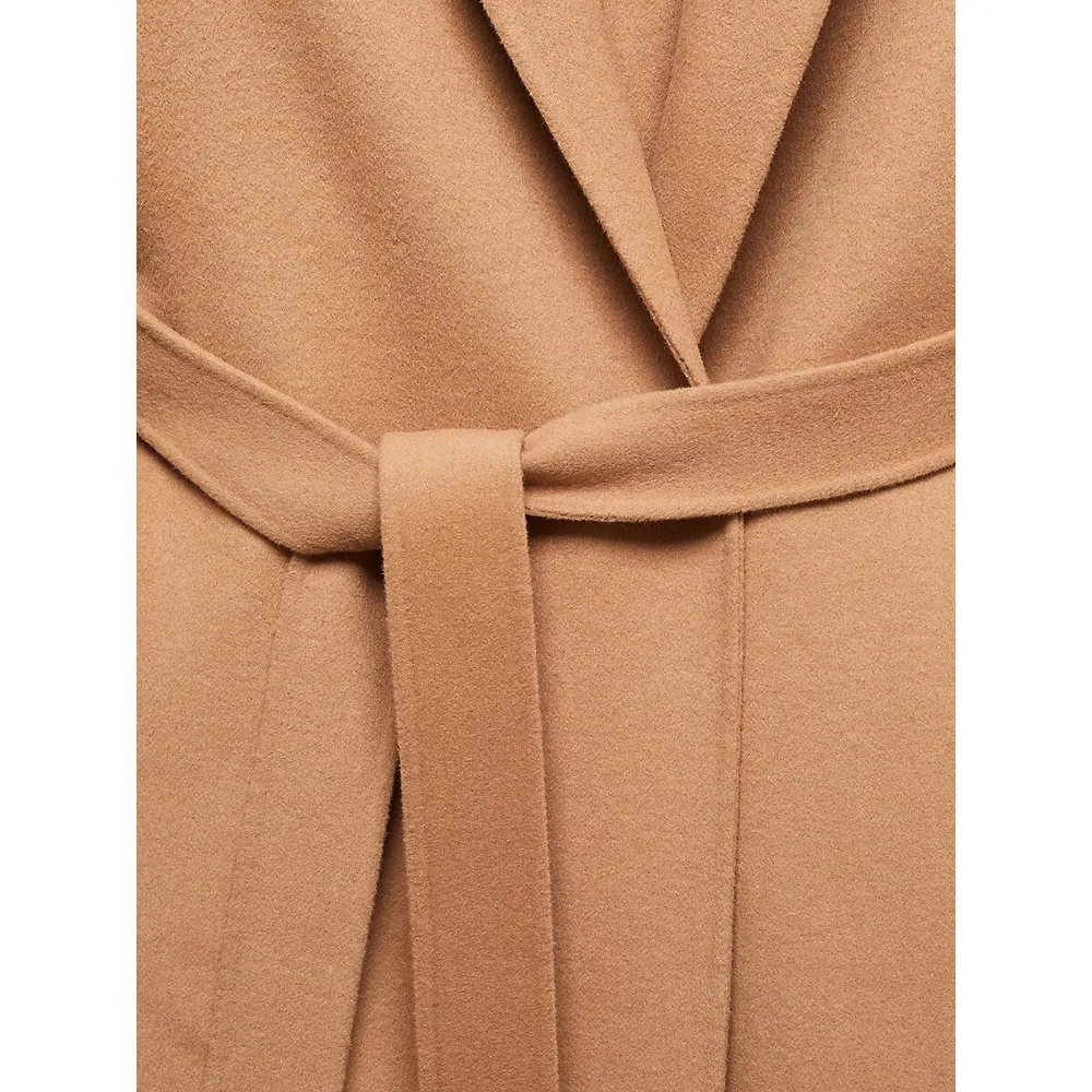 Mango Recycled Wool-Blend Belted Wrap Coat