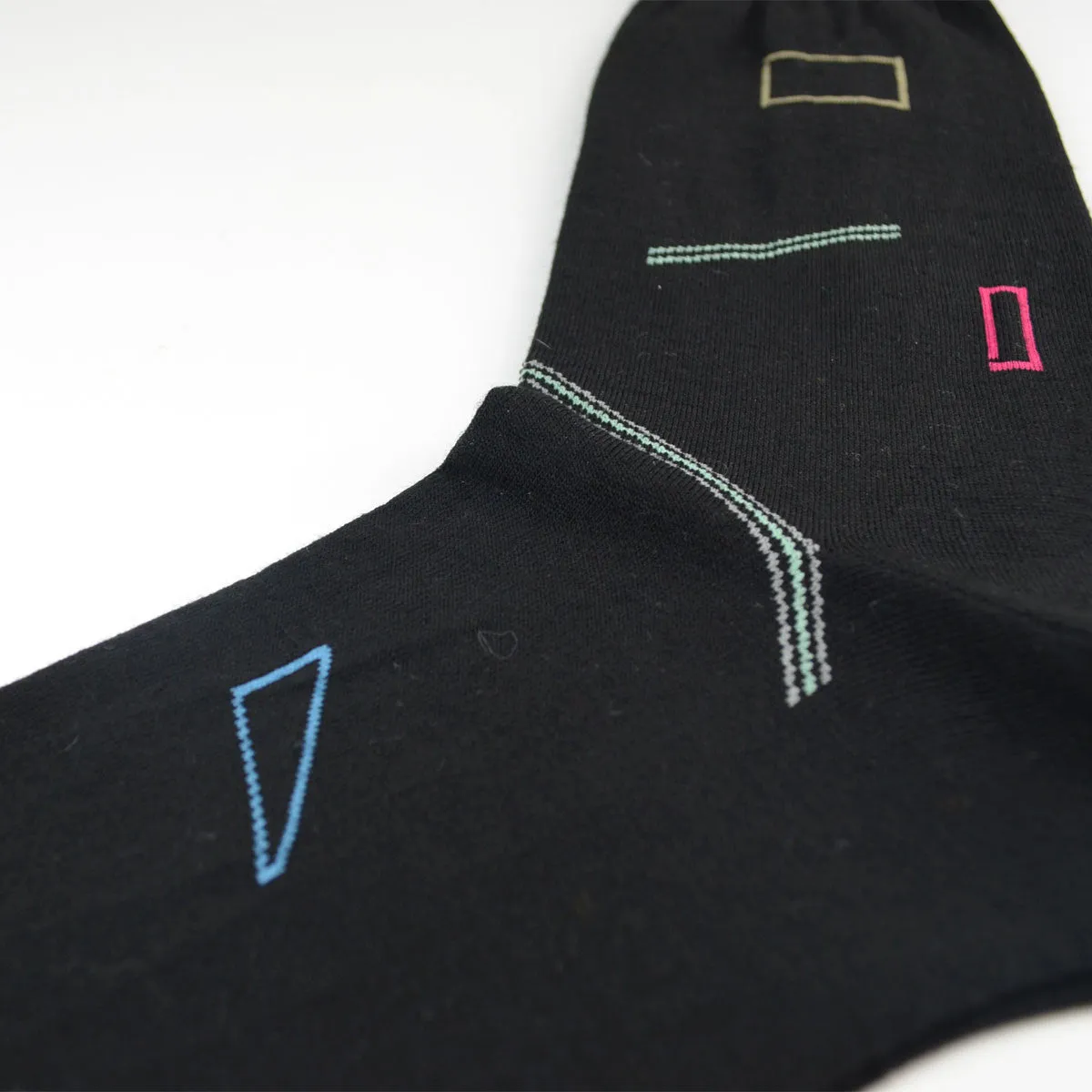 Marcomonde - Geometric Shapes Socks - Black