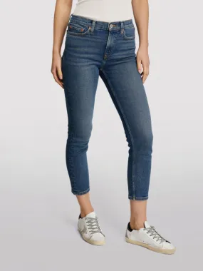 Mid Rise Ankle Crop Jeans - Dark 3