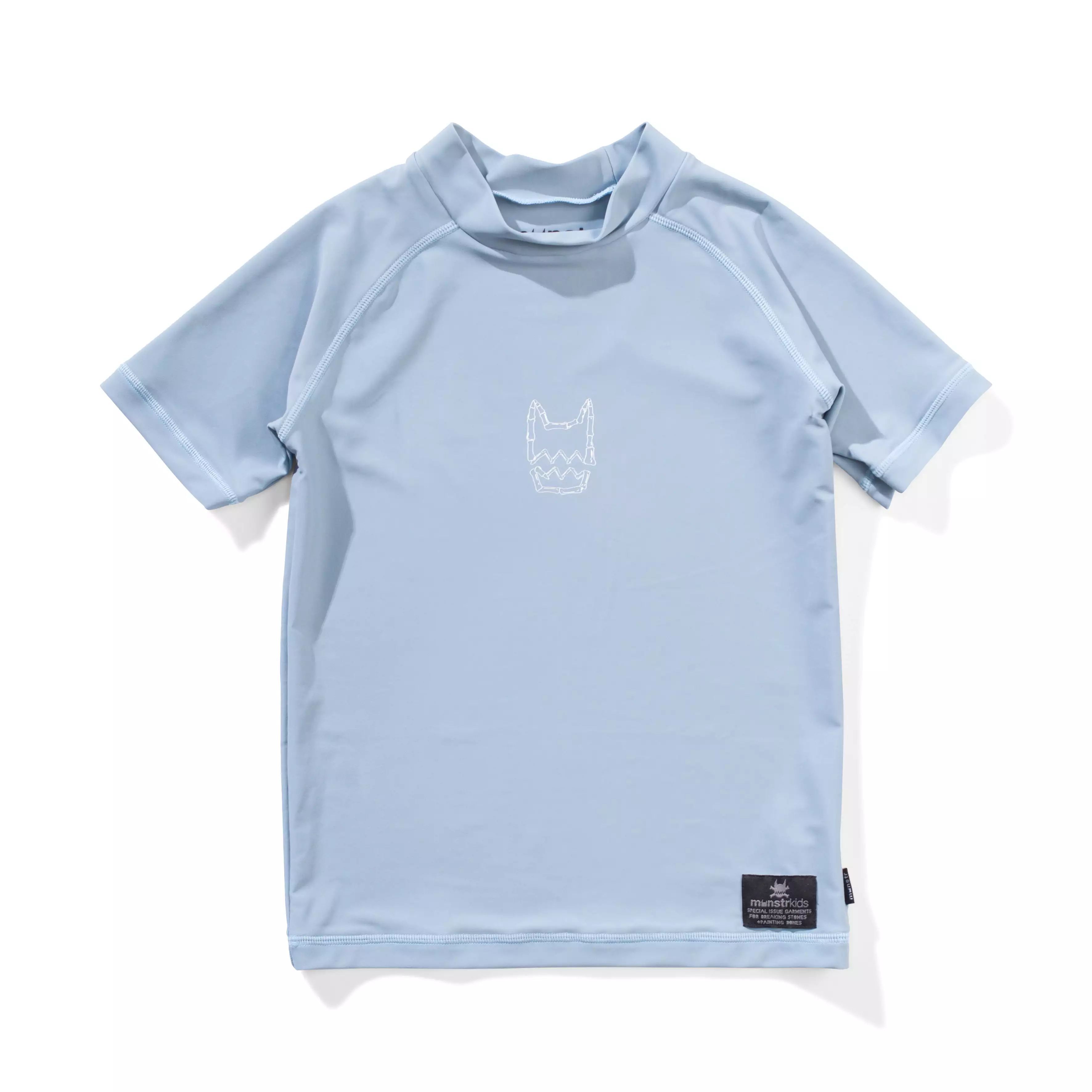 Munster Kids Logo SS Rash Shirt - Mid Blue