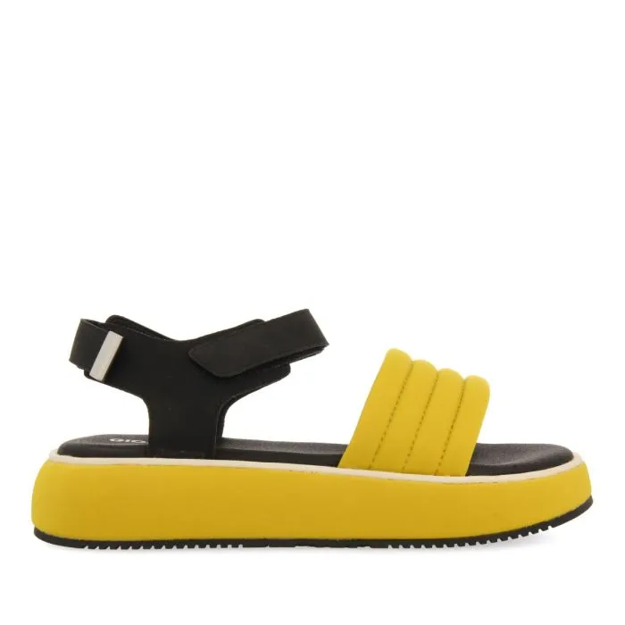 MUSTARD SPORTS SANDALS WITH PLATFORM FOR WOMEN CHEVAL