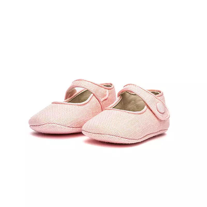 My-First Linen Mary Janes in Rose