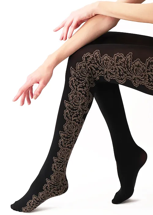 Oroblu I Love Italy Roma Black Tights ()