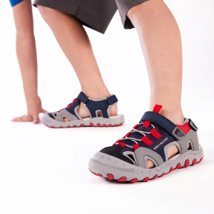 Parly boys grey sports sandals