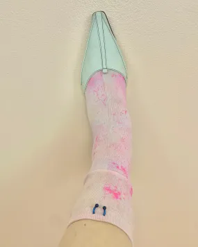 Pierced pink jaw breaker socks