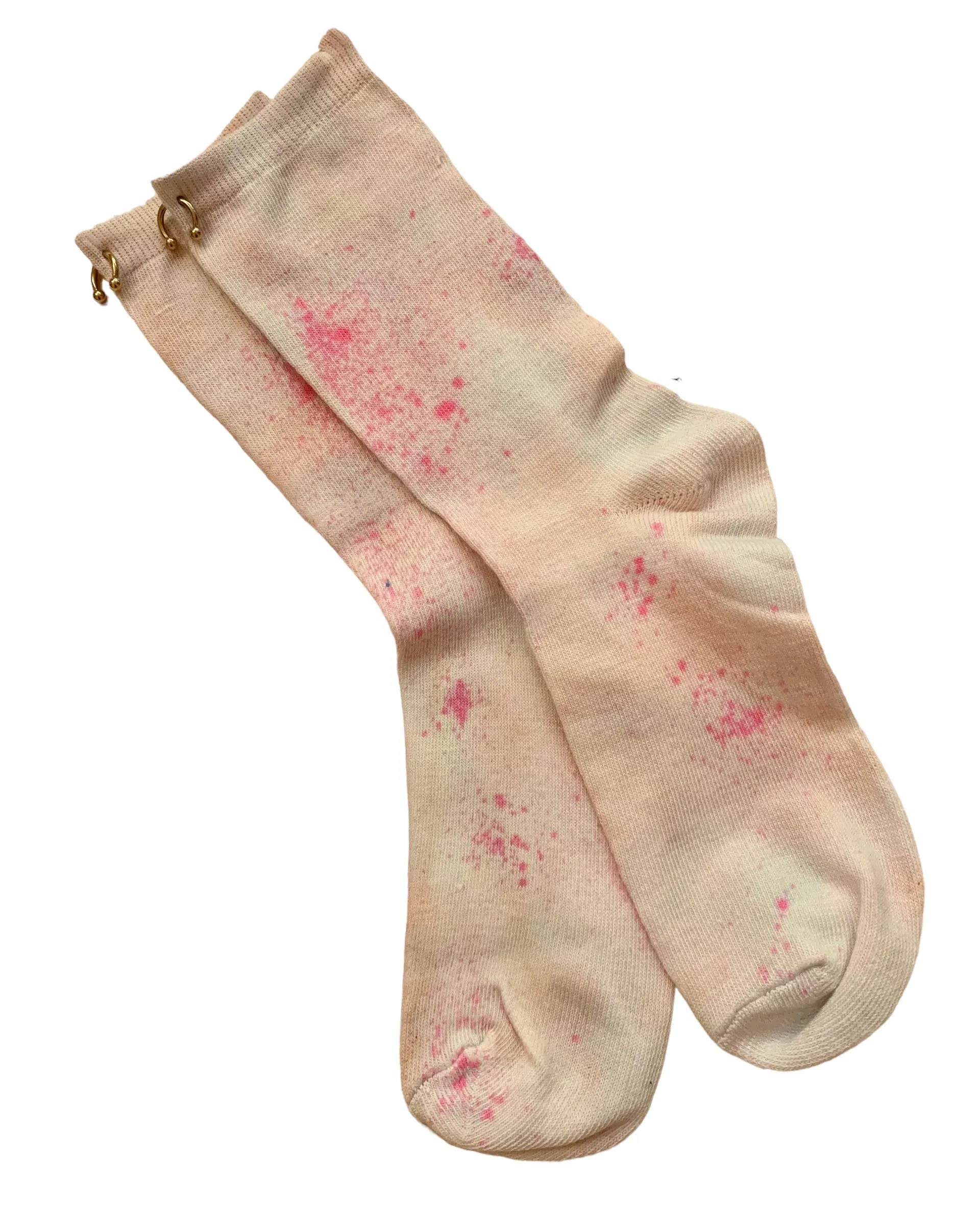 Pierced pink jaw breaker socks