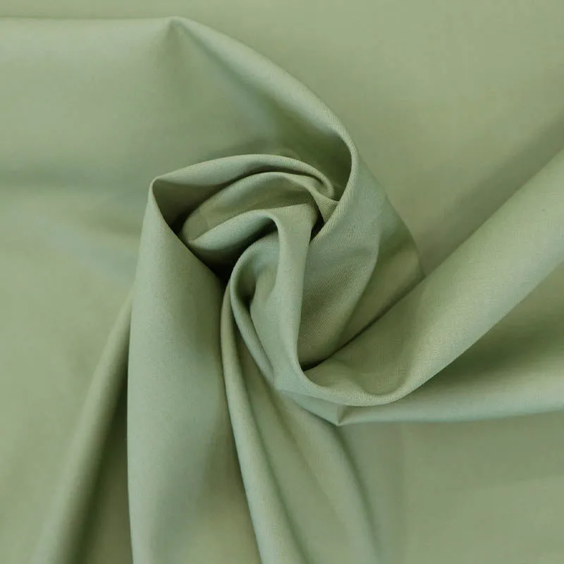 Plain Green Cotton Poplin - Brussel Sprout