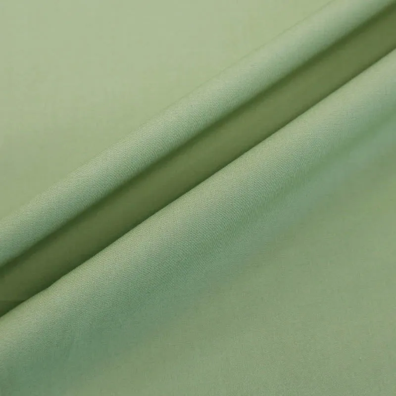 Plain Green Cotton Poplin - Brussel Sprout