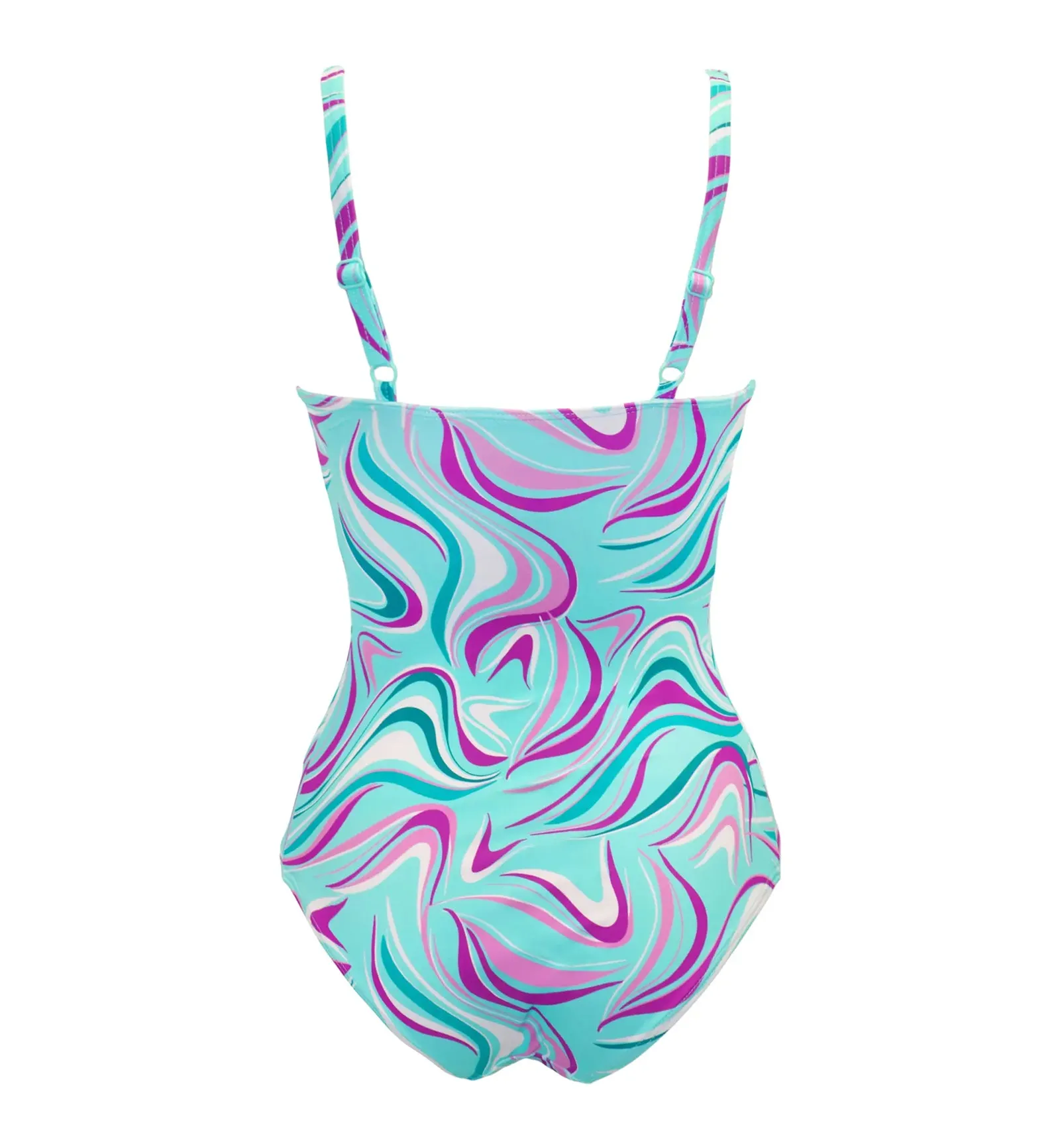 Pour Moi Carnival V Neck Tummy Control Swimsuit (25614) - Aquaburst