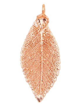 Real Leaf PENDANT ELM Dipped in Rose Gold Genuine Leaf