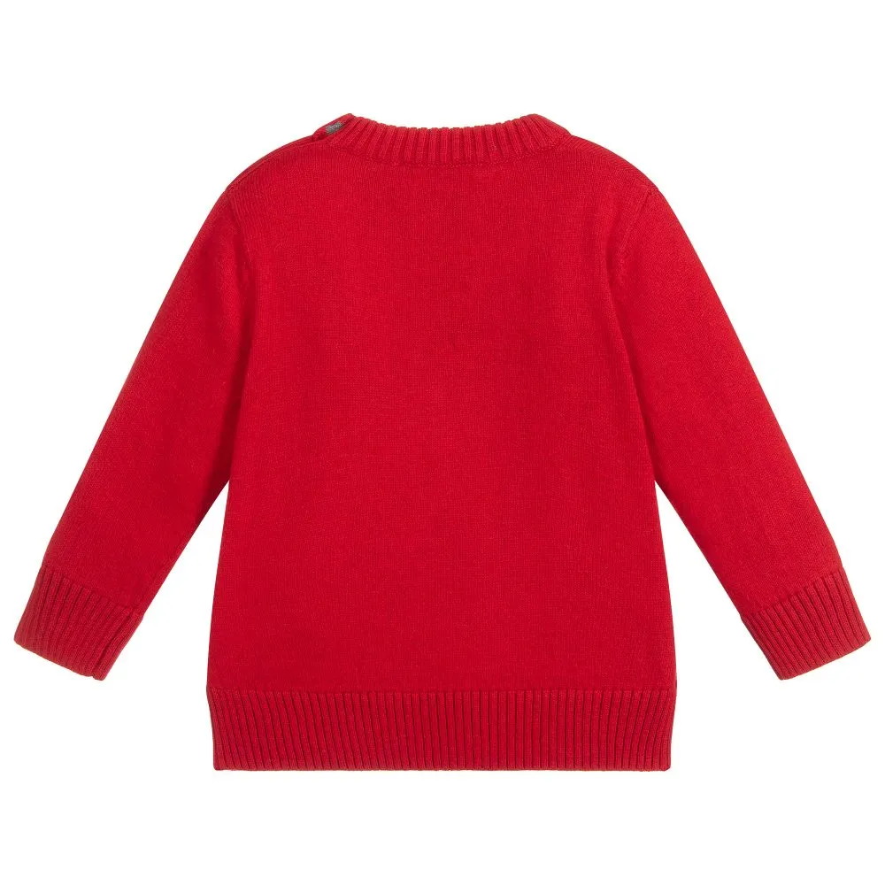 Red Wool Blend Sweater