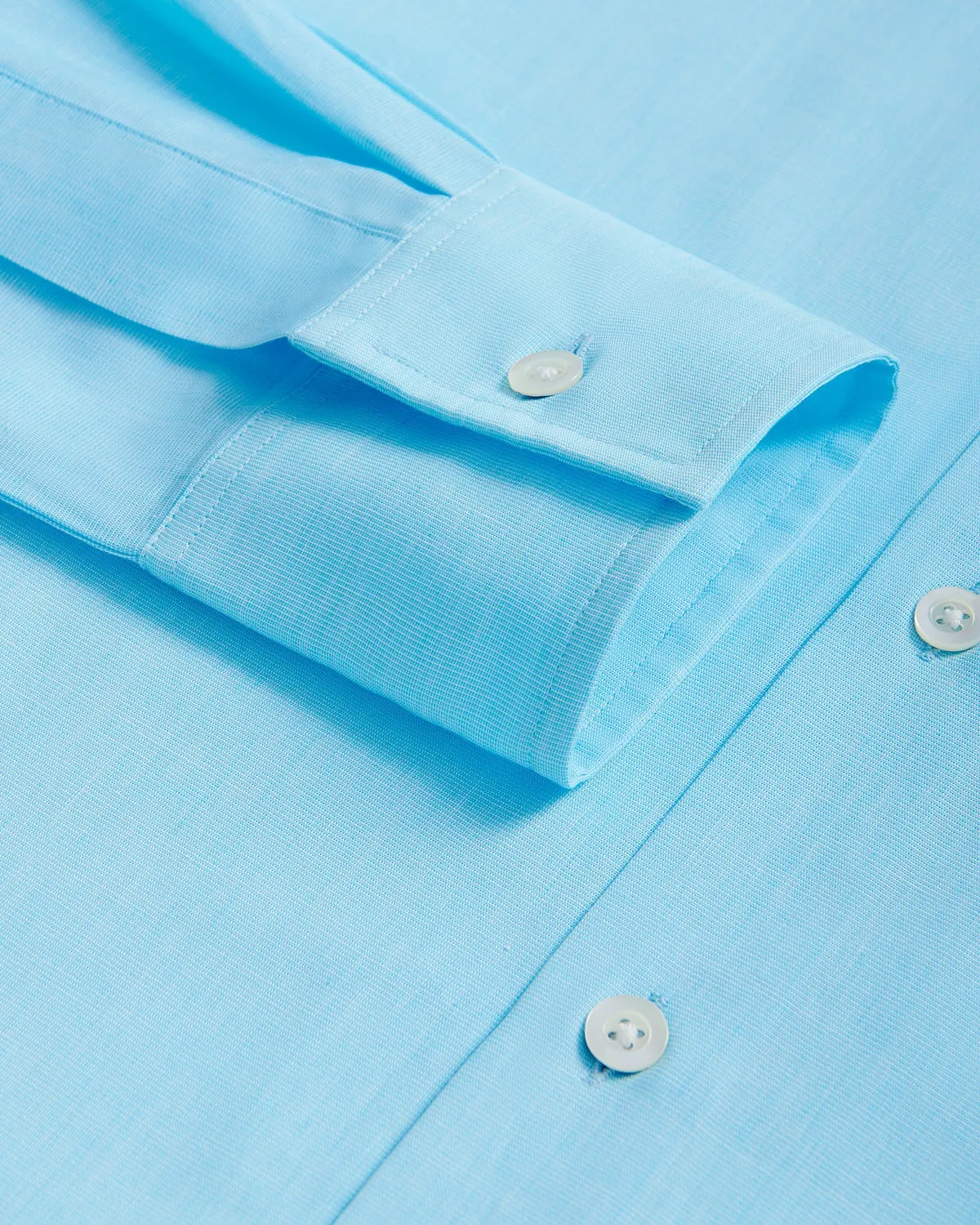 Richard James Poplin Shirt Aqua