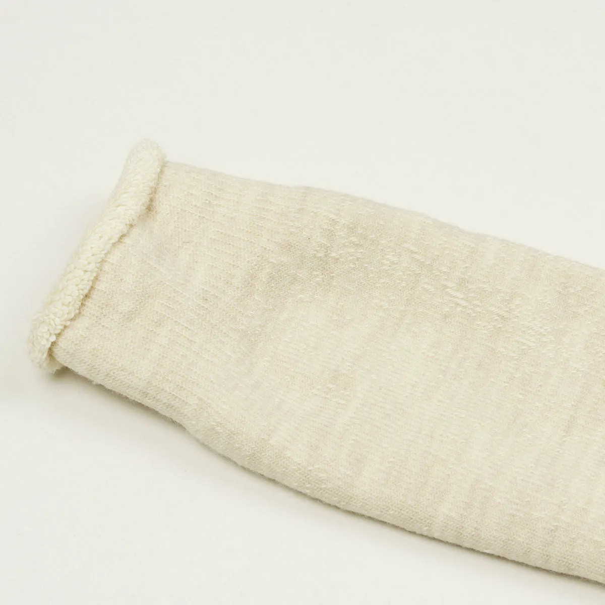 RoToTo - Double Face Merino Cotton Crew Socks - Oatmeal