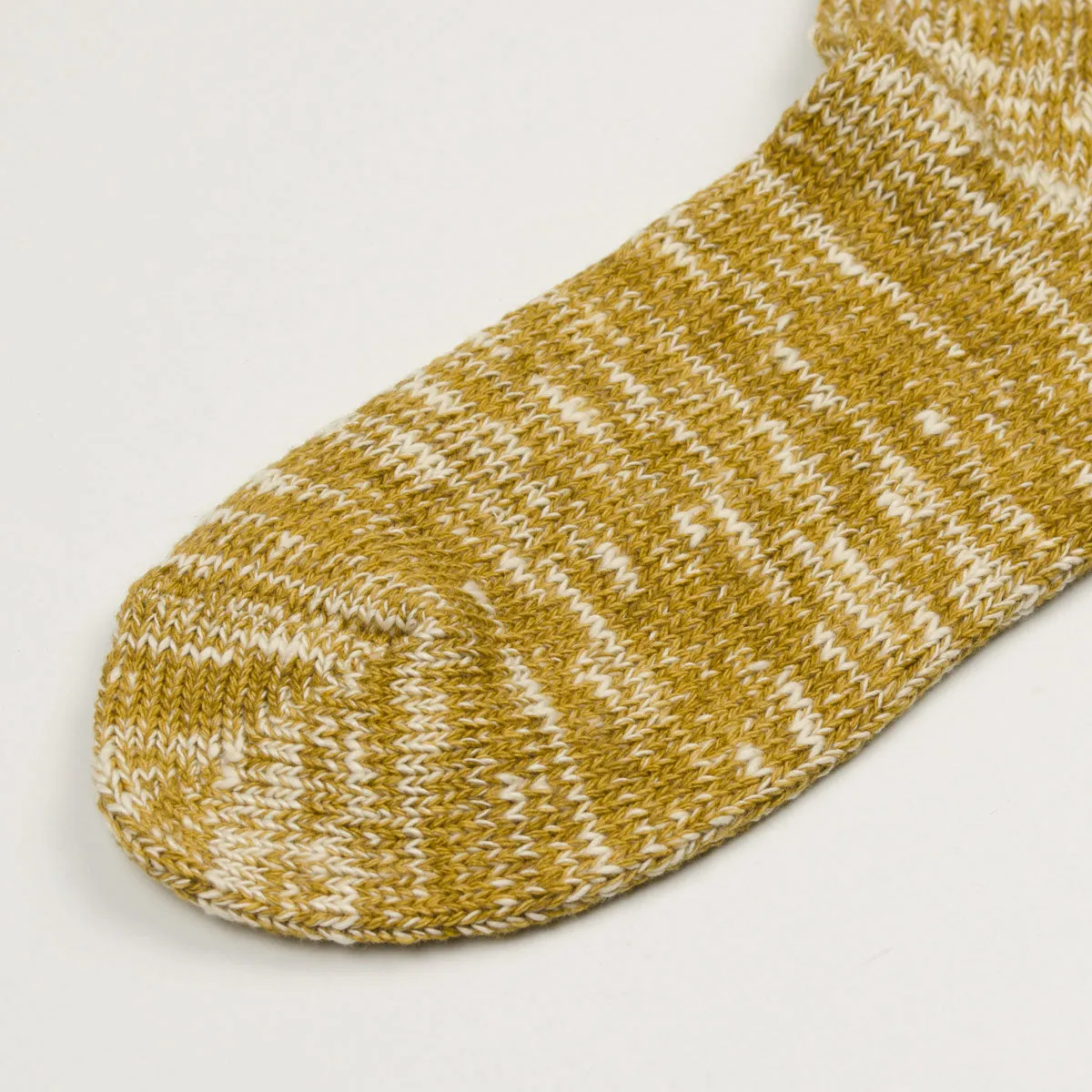 RoToTo - Low Gauge Slub Crew Socks - Mustard