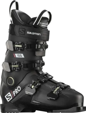 Salomon Ski Boots Mens S PRO 100 Black Beluga Red