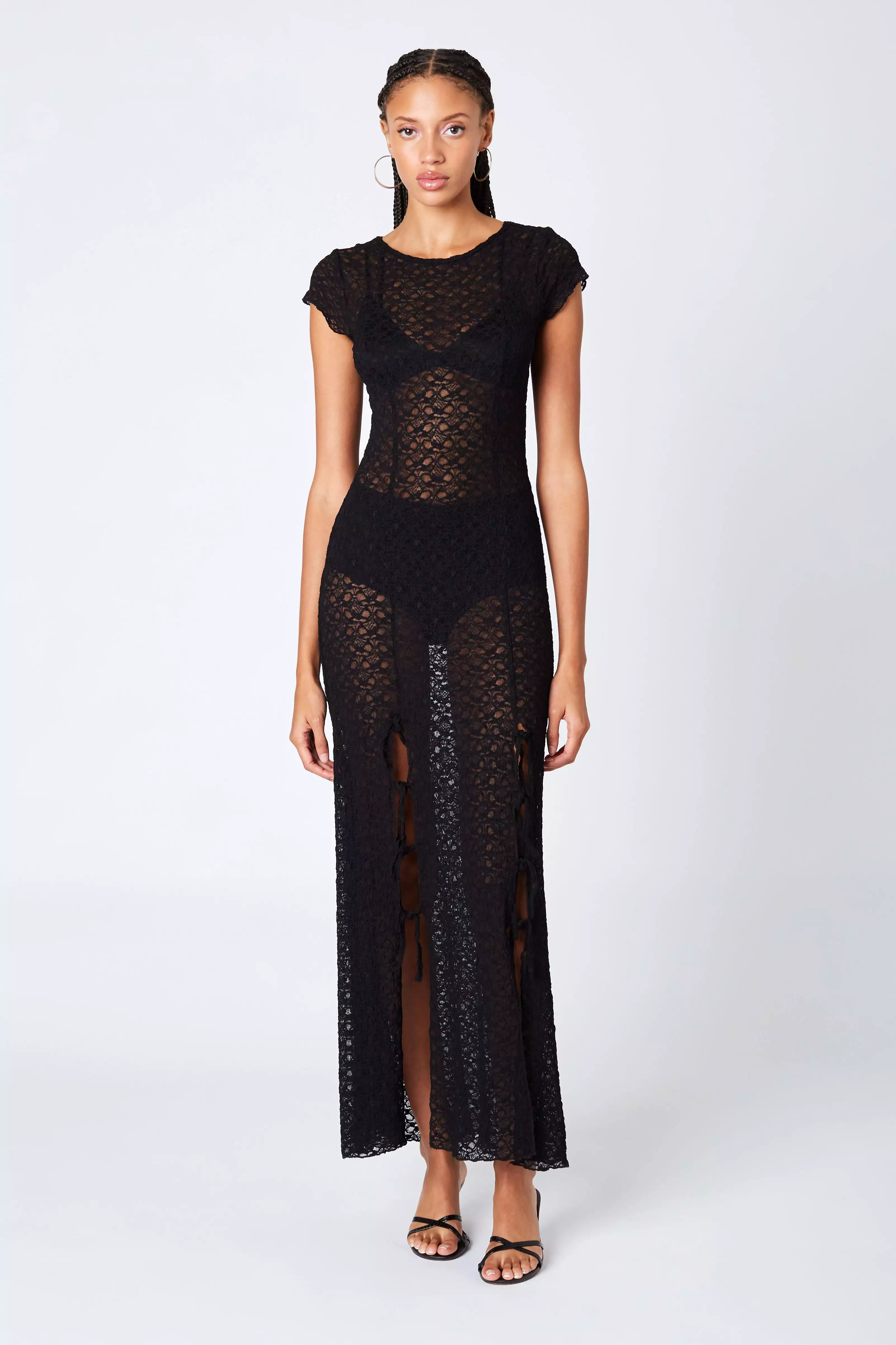 Sheer Lace Maxi Dress