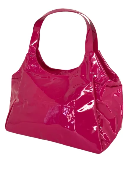 SHOPPING BAG FUCSIA TESSUTO LUCIDO