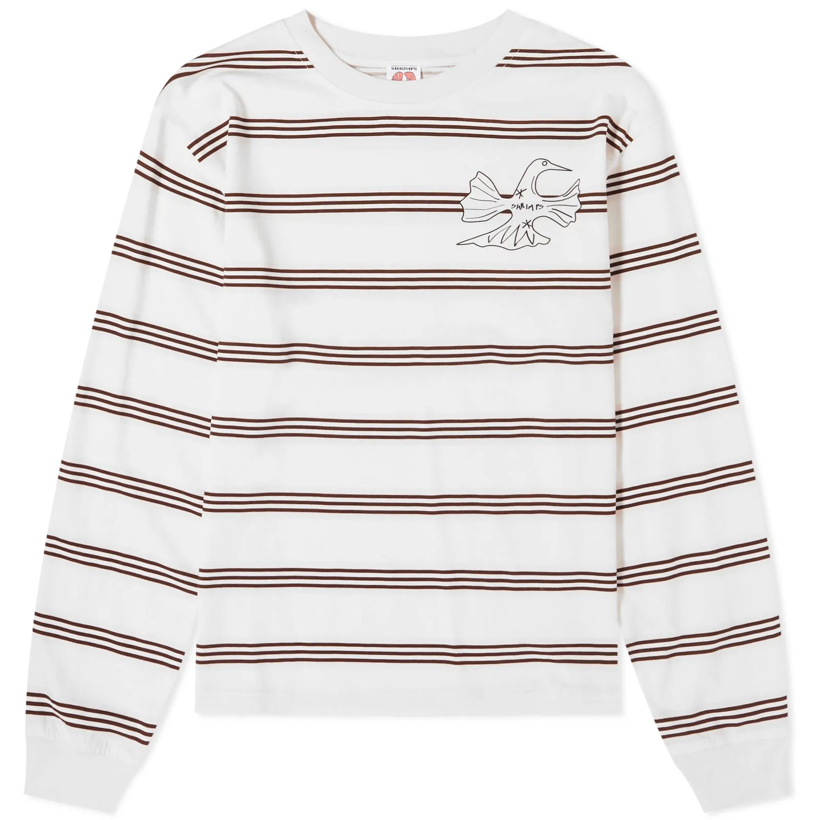 Shrimps Long Sleeve Stripe T-ShirtWhite & Multi