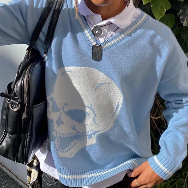 Skull Print Sweater