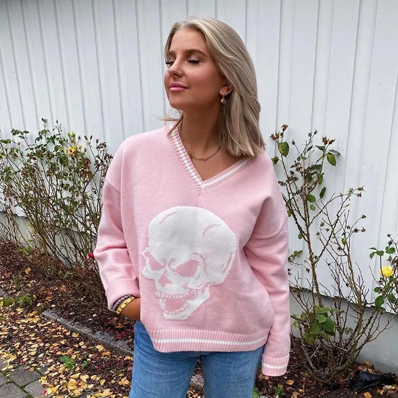 Skull Print Sweater