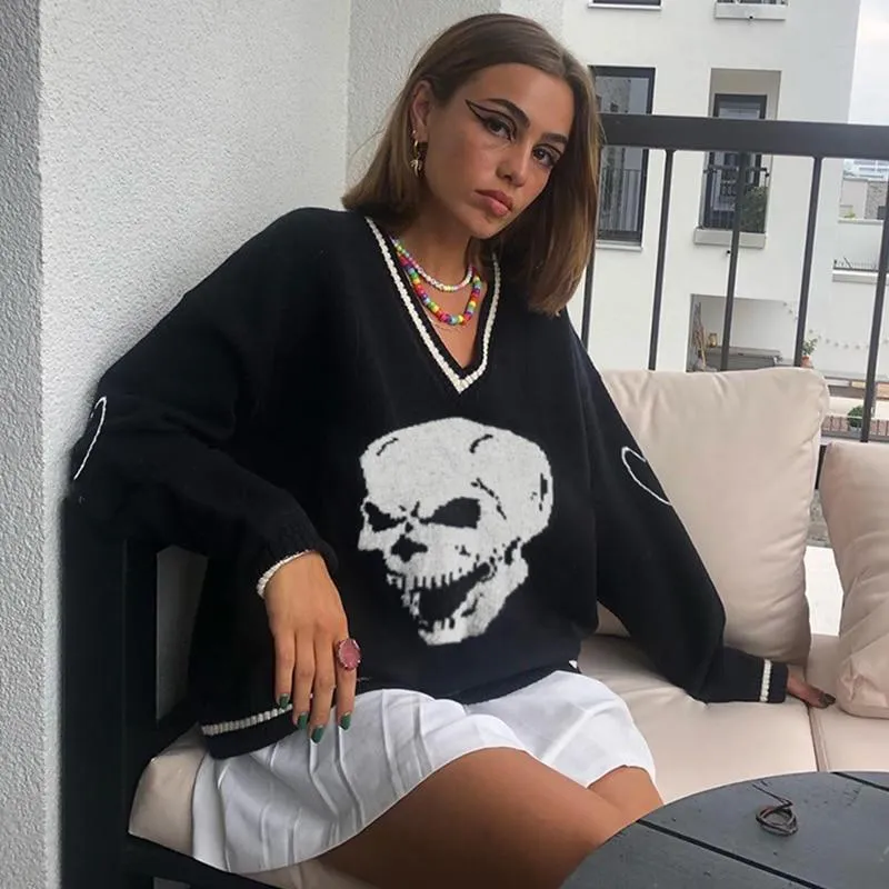 Skull Print Sweater