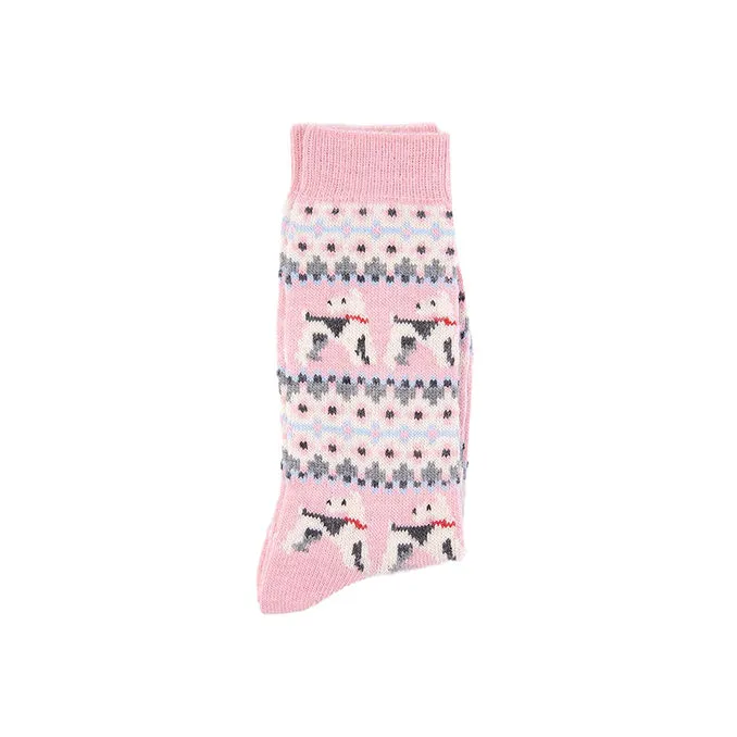 SOCKS TERRIER FAIR ISLE Woman Pink