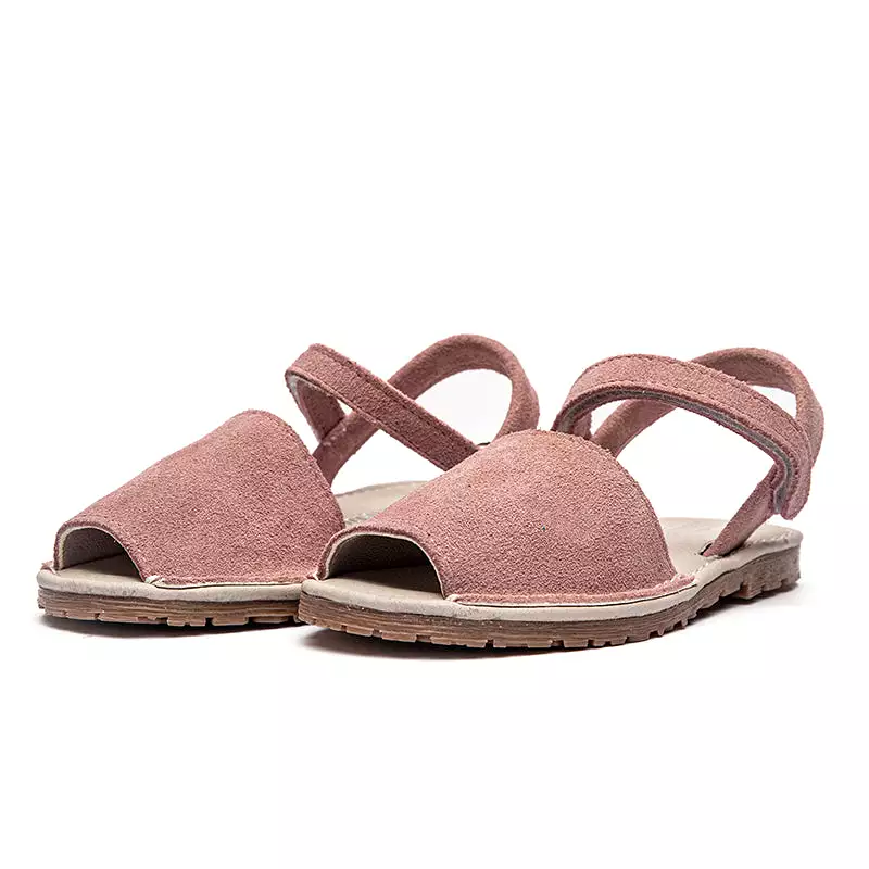 Suede Sandals in Rose