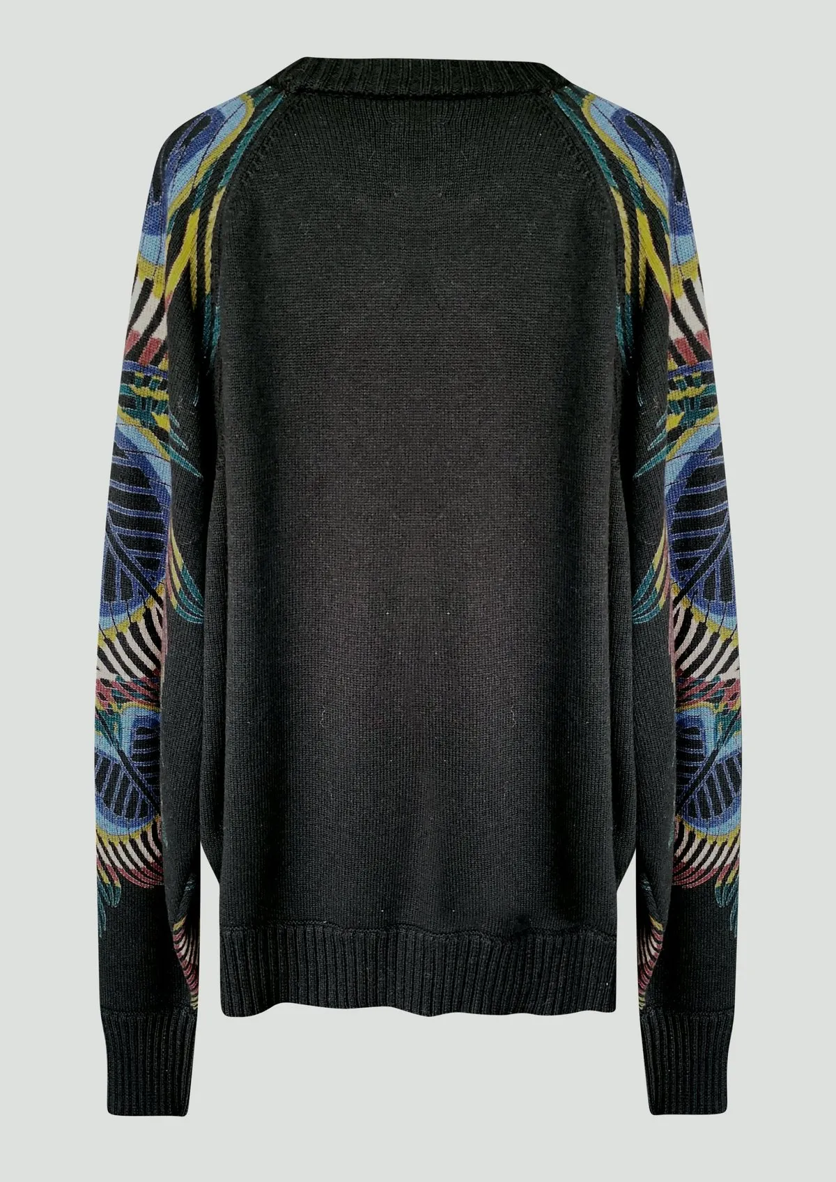 SWEATER OVERSIZED - KNIT PEACOCK color print