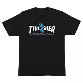 T-SHIRT SANTA CRUZ X THRASHER SCREAMING LOGO SS BLACK