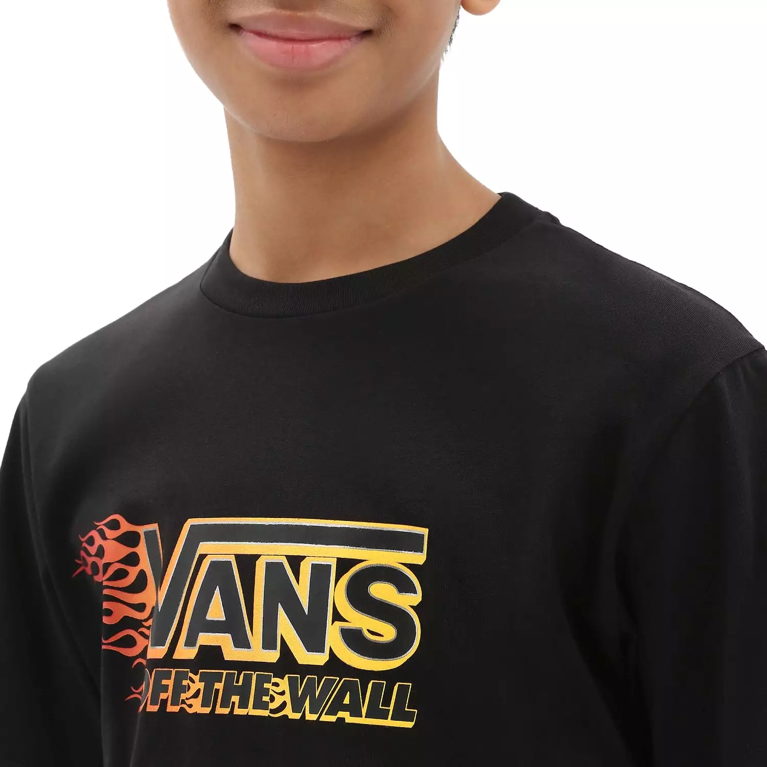 T-Shirt Vans BY Metallic Flame Ss Black - Kids