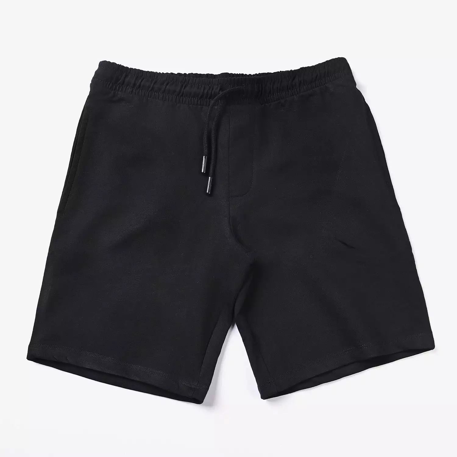 Teens Boys Lycra Terry Knitted Short Basic-Jet Black