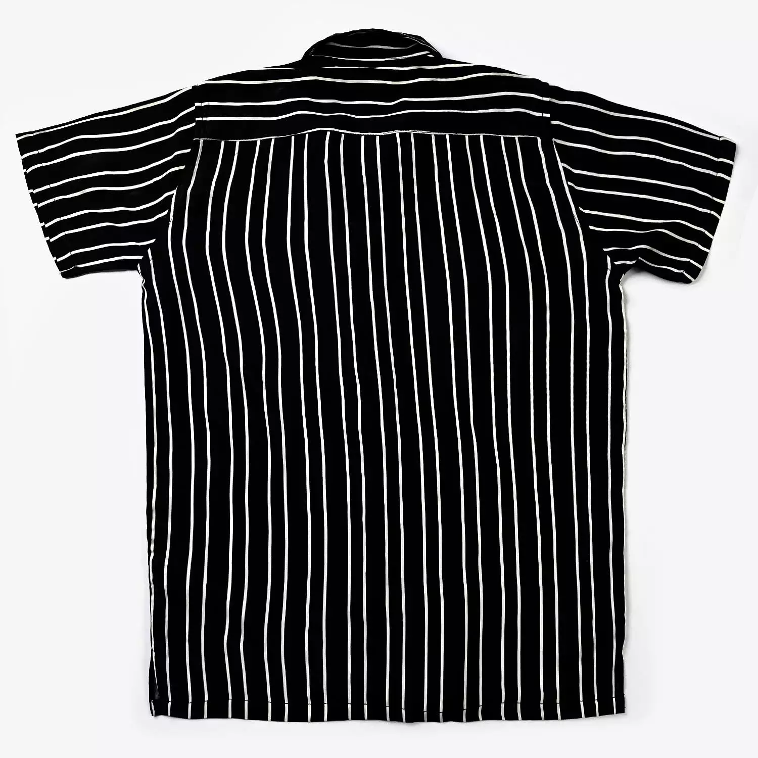 Teens Boys Viscose Casual Shirt H/S (Black Stripe)-BLACK