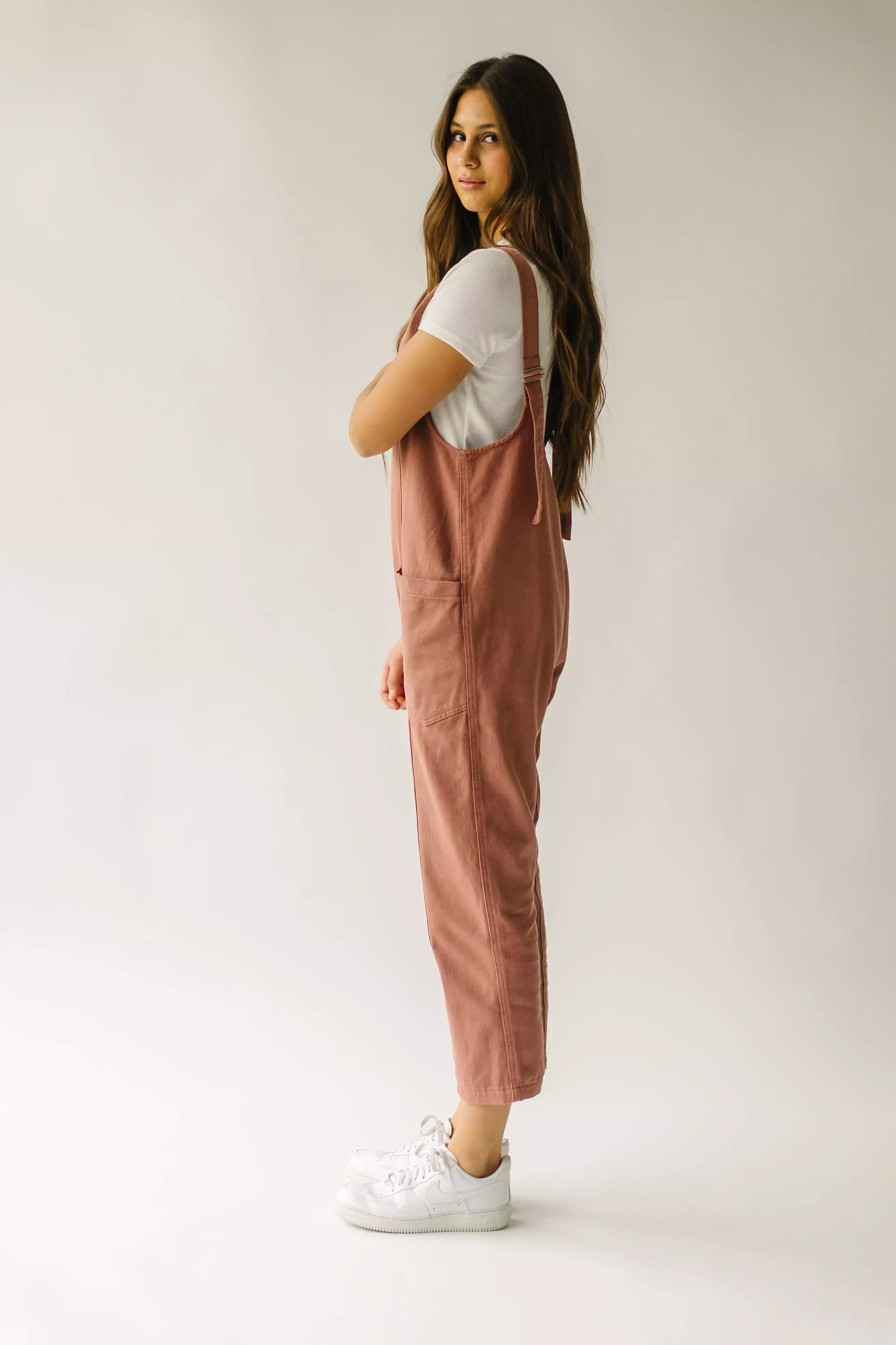 The Beckman Denim Overall in Rose