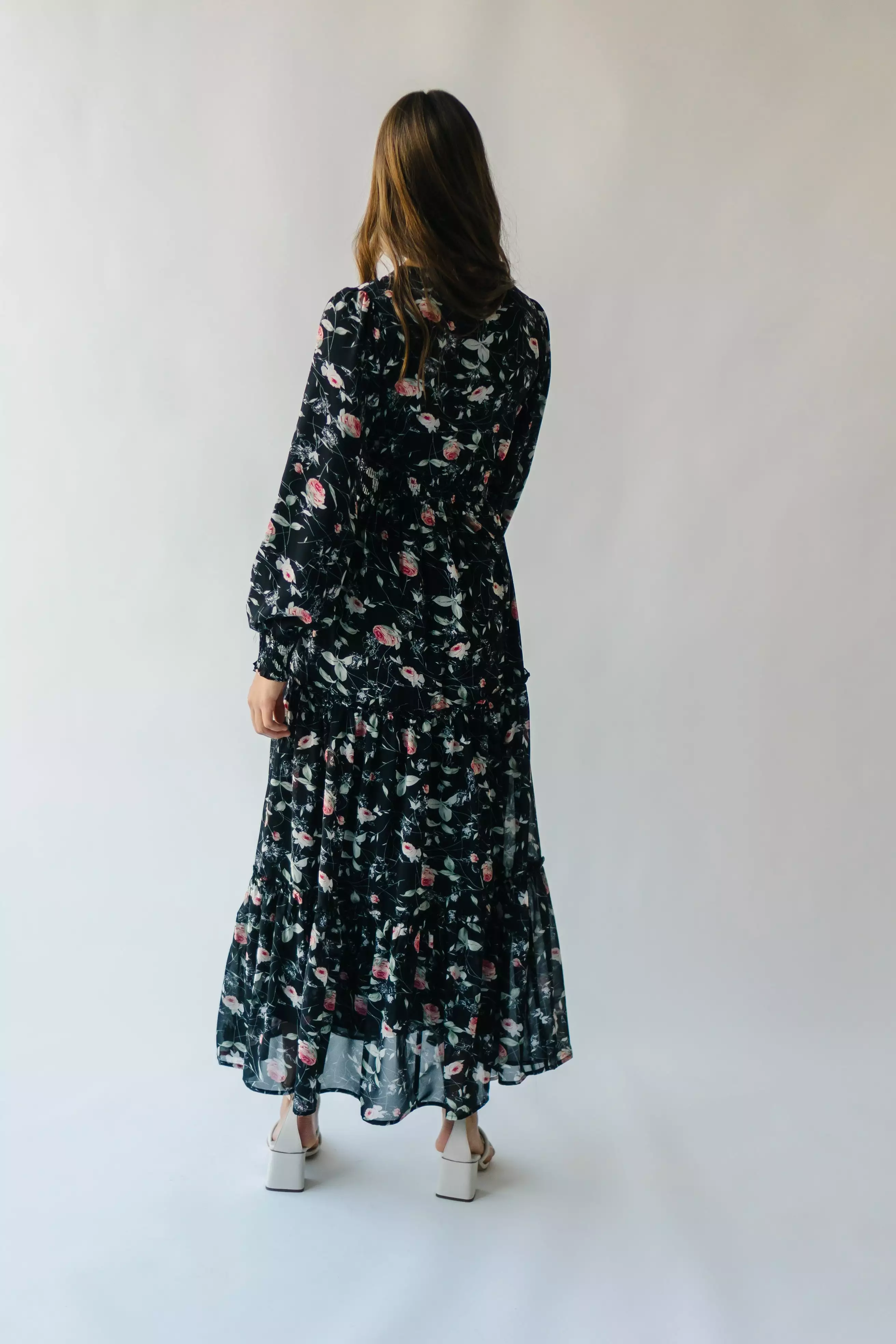 The Jacey Patterned Maxi Dress in Rose Garden