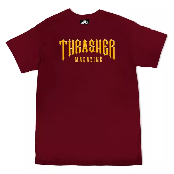 THRASHER T-SHIRT LOW LOW LOGO SS MAROON