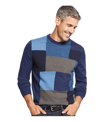 Tricots St Raphael Mens Patchwork Puzzle Pullover Sweater