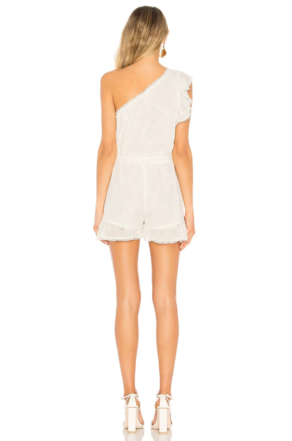 Tularosa Davey One Shoulder Romper Ivory