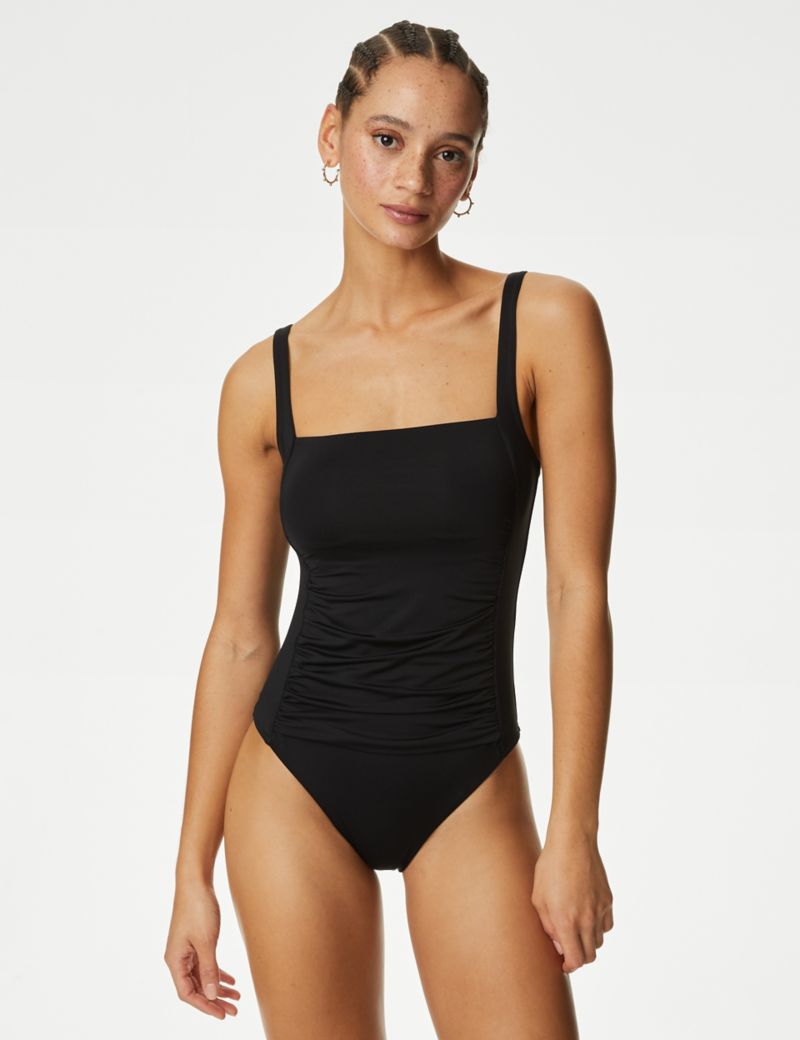 Tummy Control Padded Square Neck Swimsuit