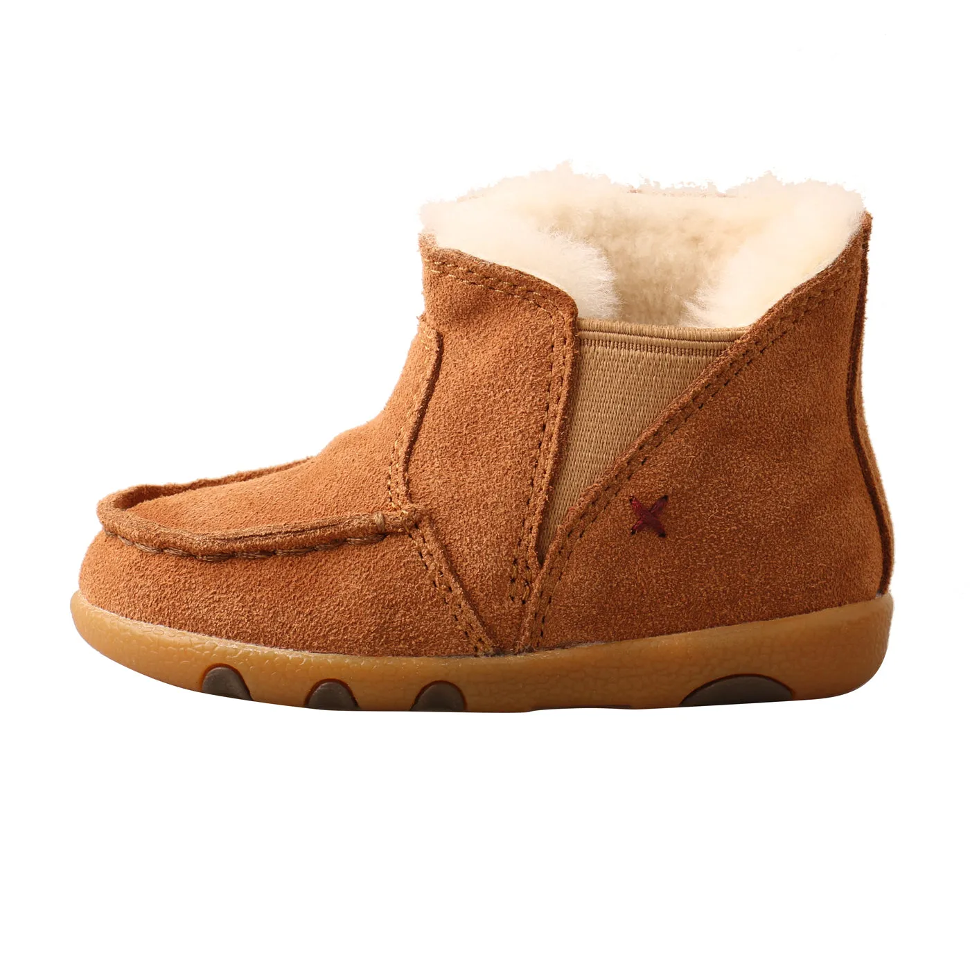 Twisted X Infant's Shearling-Lined Chukka Driving Moc - Tan ICA0021