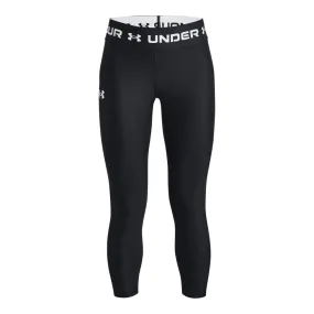 Under Armour HeatGear Armour Ankle Crop Leggings - Girls - Black/White