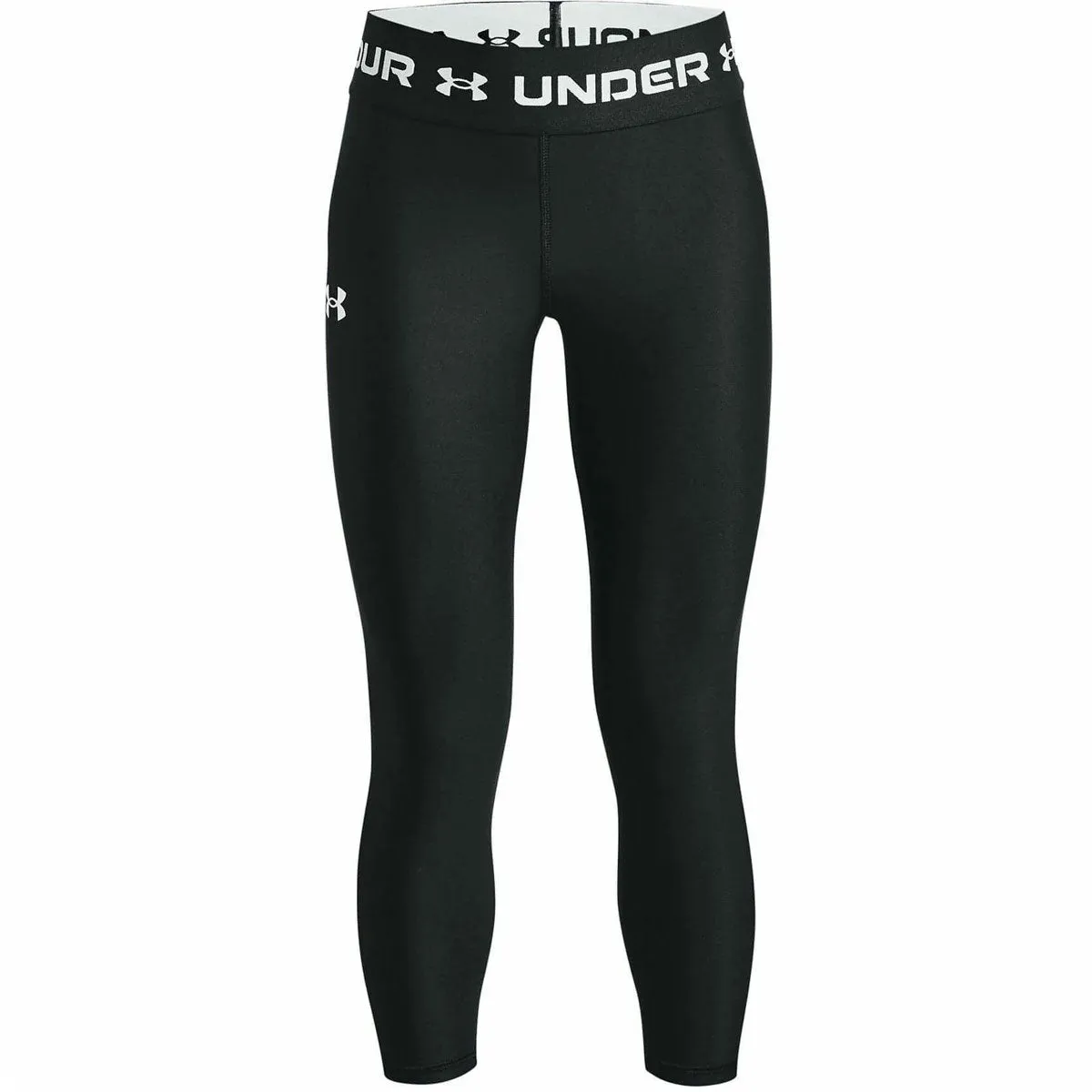 Under Armour HeatGear Armour Ankle Crop Leggings - Girls - Black/White