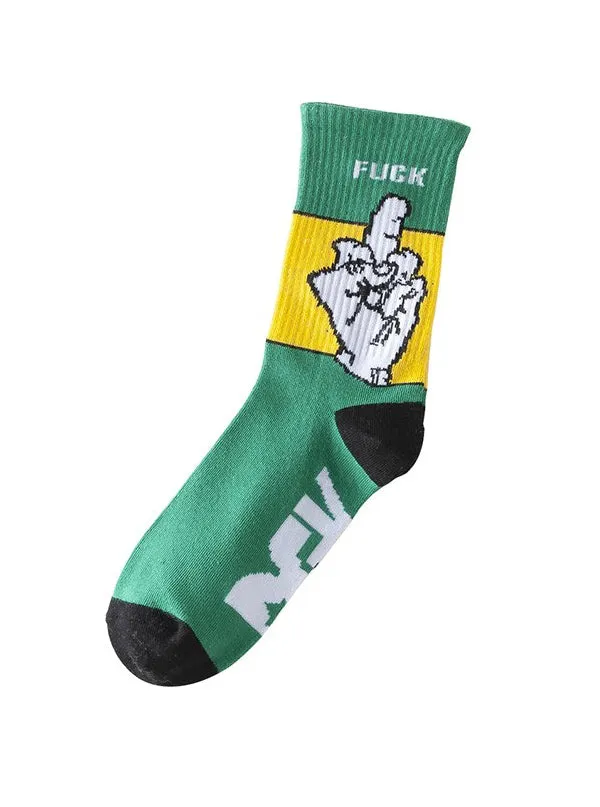 Unisex Middle Fingers Up Socks