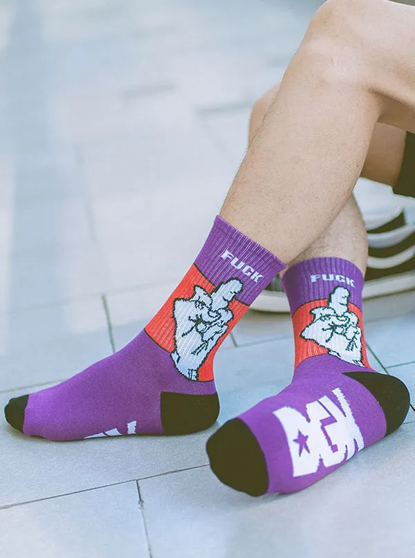 Unisex Middle Fingers Up Socks