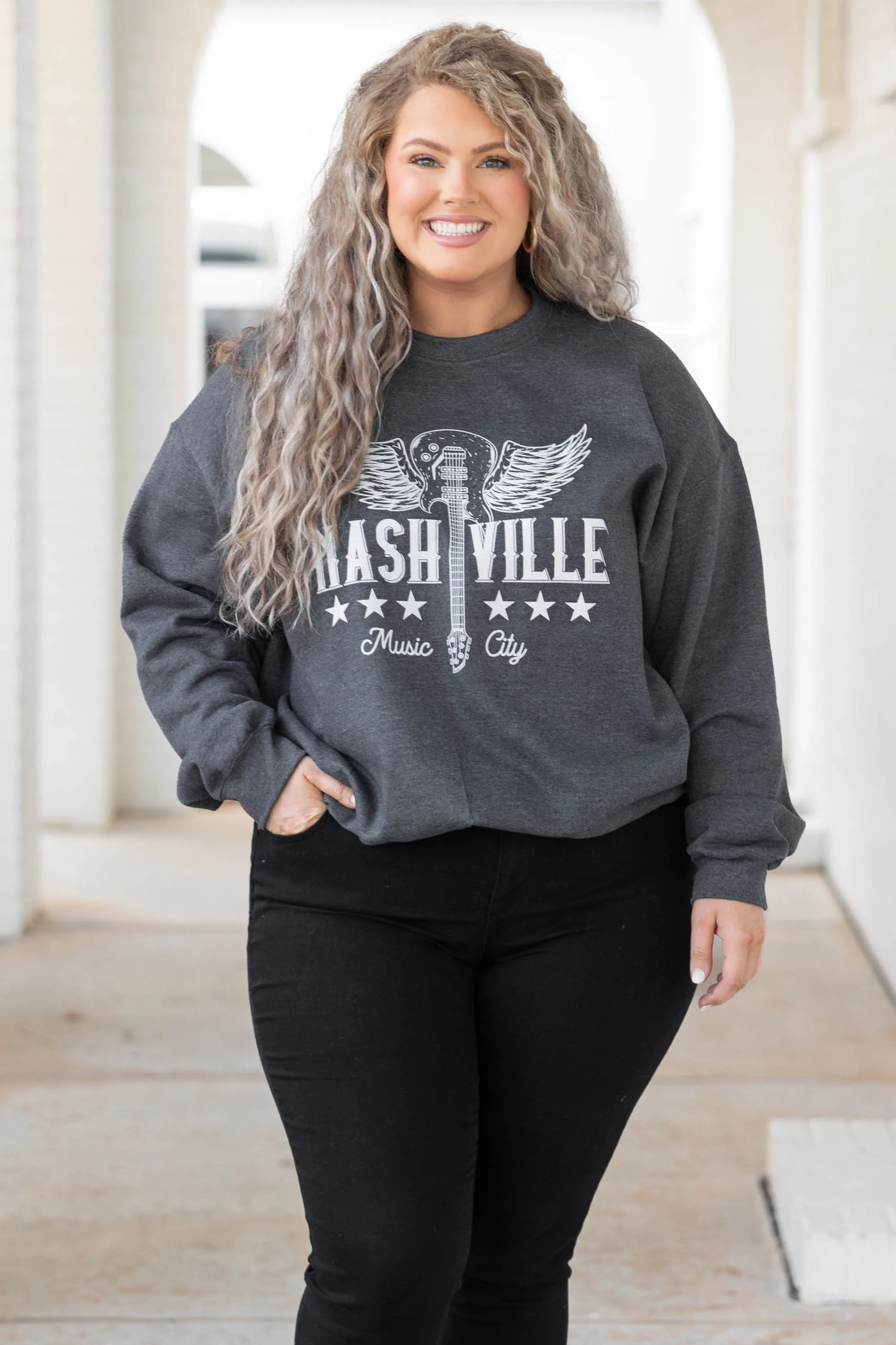 Welcome To Music City Sweatshirt, Dark Heather