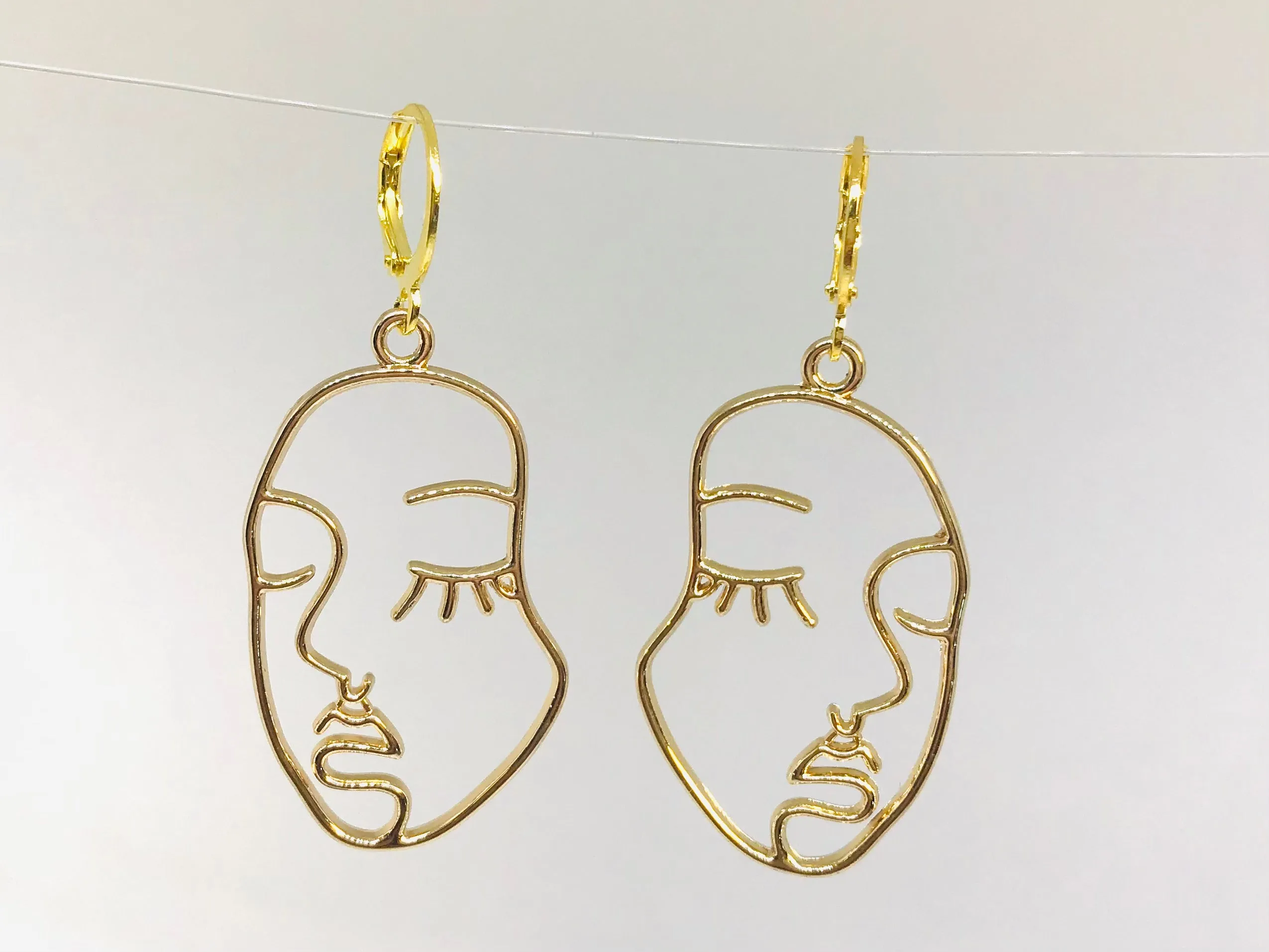 Wholesale Abstract Face Earrings