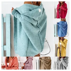 Women's Sweater 3/4 Length Sleeve Sweaters & Cardigans Patchwork Fashion Solid Color