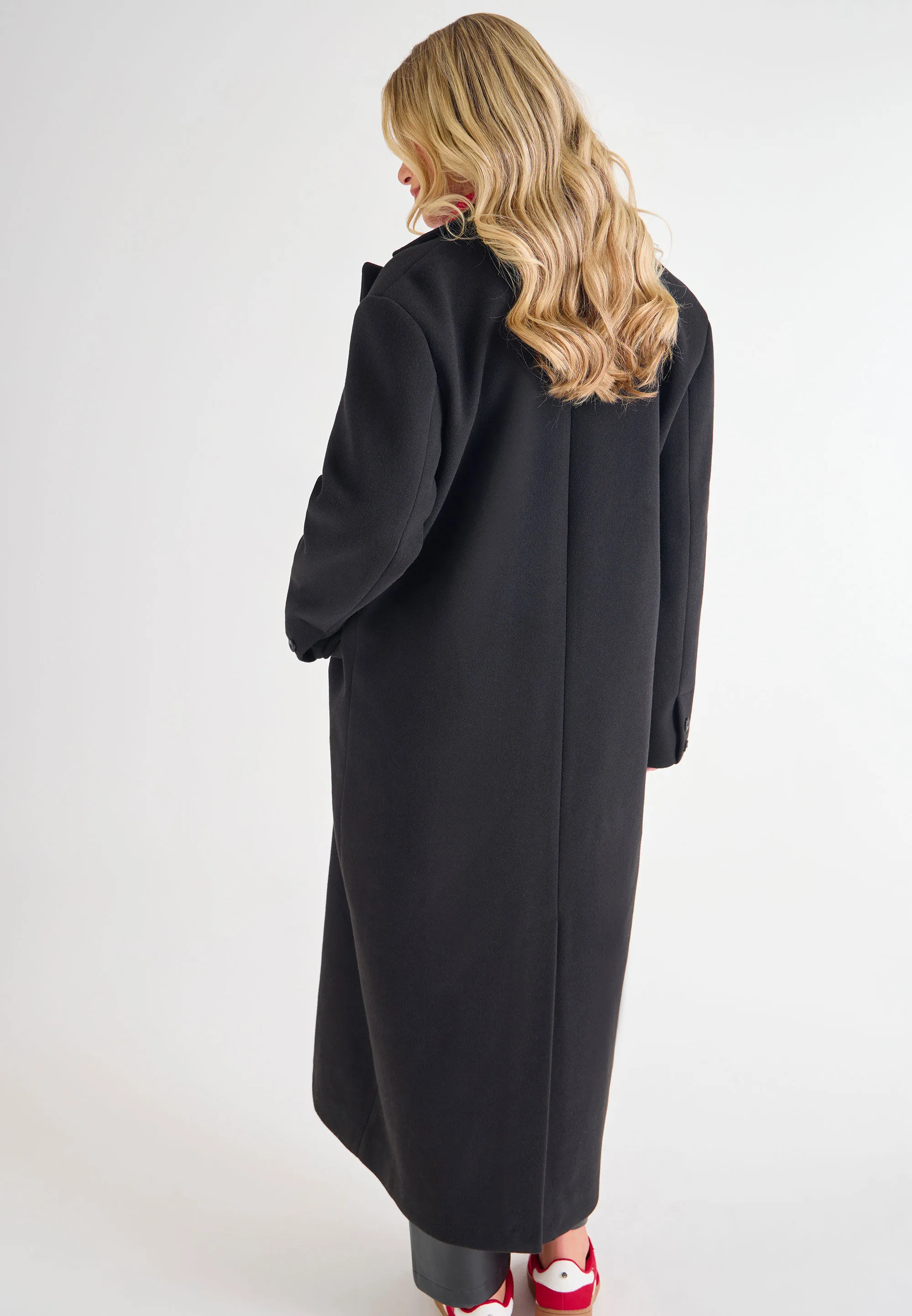 Womens Black Formal Dad Coat