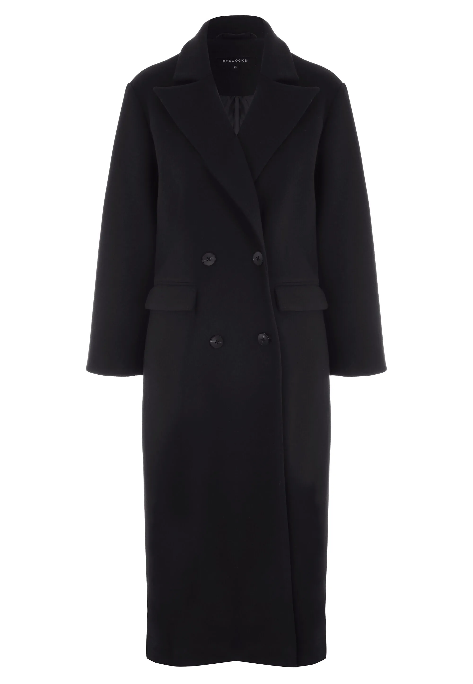 Womens Black Formal Dad Coat