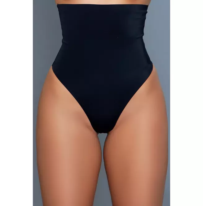 Women's Black Seamless High-Waist Tummy Control Body Shaper